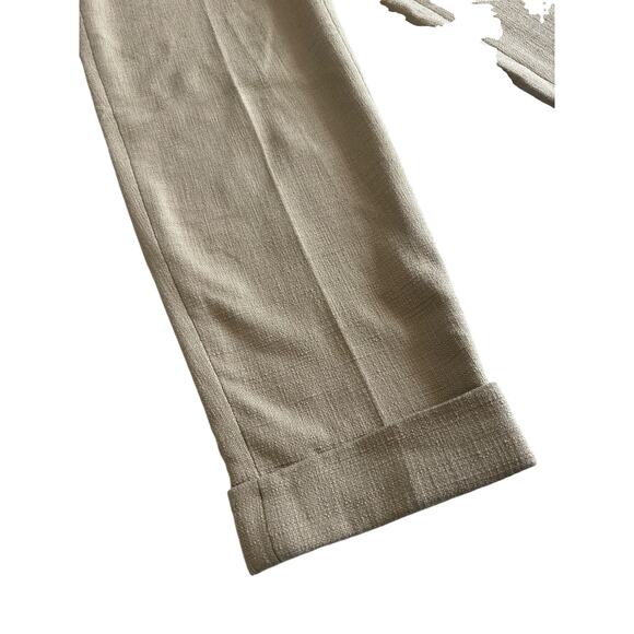 CLUB MONACO Textured Slim Trousers Camel NWT Size 8 - Picture 8 of 11